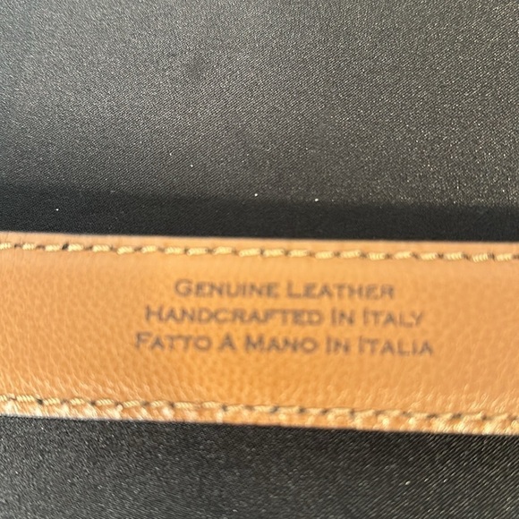 Men’s Joseph Abboud Genuine Leather Made in Italy Brown Belt Size 42 - Picture 5 of 6